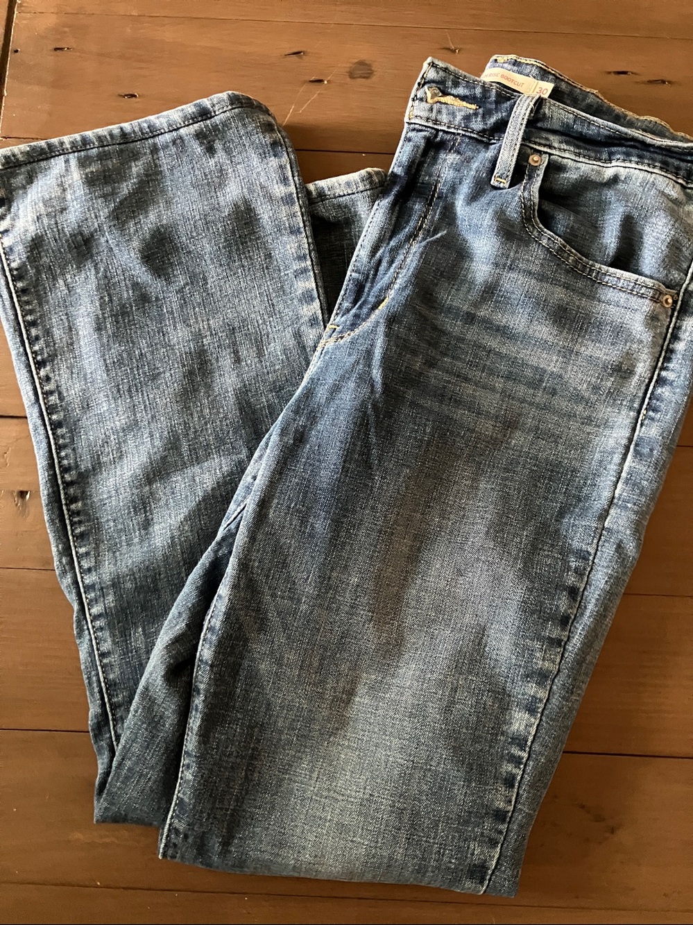 Levi's Blue Denim Jeans 725 High Rise Bootcut 30 - Picture 5 of 9